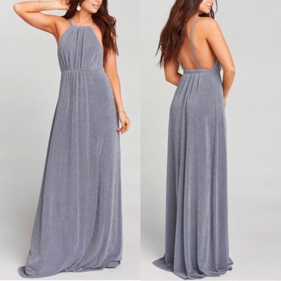 Show Me Your MuMu Dresses & Skirts - Show Me Your MuMu Dress NWT BRIDESMAID Amanda Maxi Slit Dancin Queen Shine Smoke